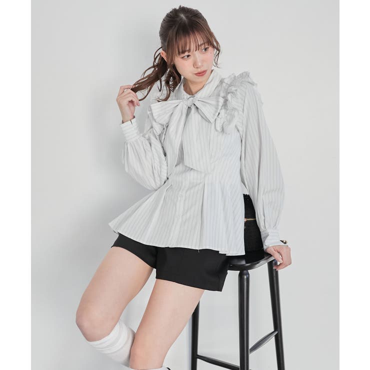 ショルダーフリルボウタイブラウス | MAJESTIC LEGON  | 詳細画像6 