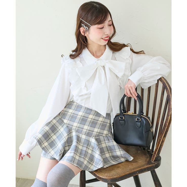 ショルダーフリルボウタイブラウス | MAJESTIC LEGON  | 詳細画像8 