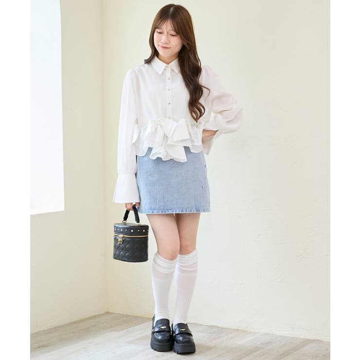 リボンフリルペプラムブラウス | MAJESTIC LEGON  | 詳細画像13 