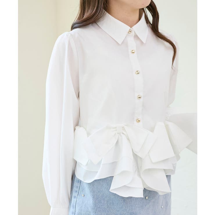 リボンフリルペプラムブラウス | MAJESTIC LEGON  | 詳細画像19 