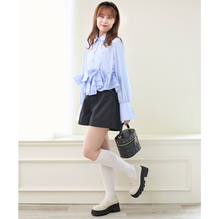 リボンフリルペプラムブラウス | MAJESTIC LEGON  | 詳細画像23 