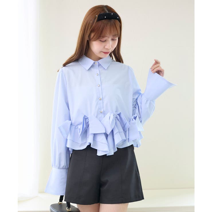 リボンフリルペプラムブラウス | MAJESTIC LEGON  | 詳細画像25 