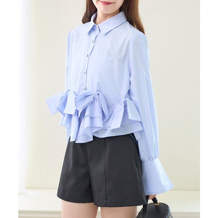 リボンフリルペプラムブラウス | MAJESTIC LEGON  | 詳細画像26 