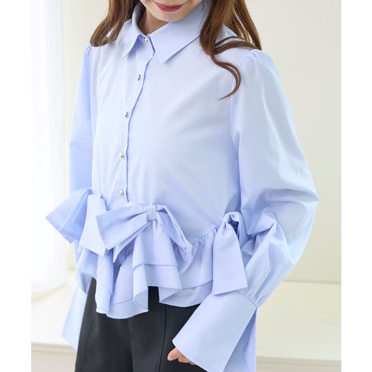 リボンフリルペプラムブラウス | MAJESTIC LEGON  | 詳細画像28 