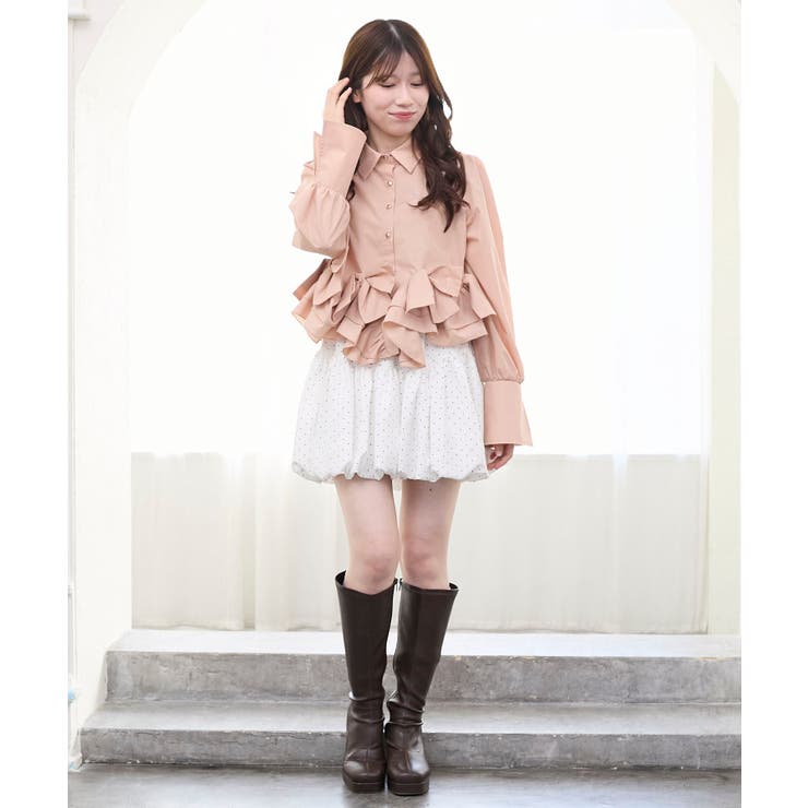 リボンフリルペプラムブラウス | MAJESTIC LEGON  | 詳細画像31 