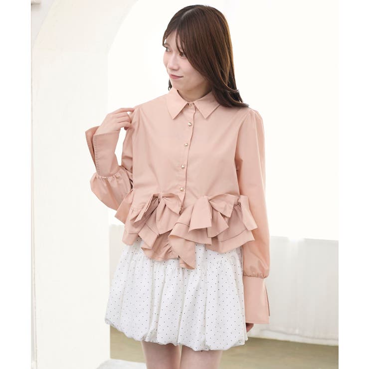 リボンフリルペプラムブラウス | MAJESTIC LEGON  | 詳細画像34 