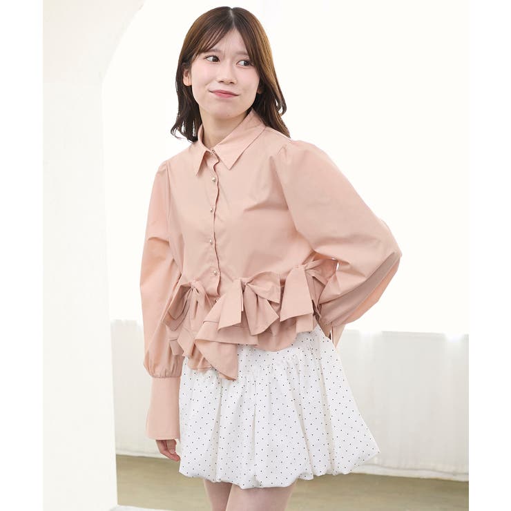 リボンフリルペプラムブラウス | MAJESTIC LEGON  | 詳細画像35 