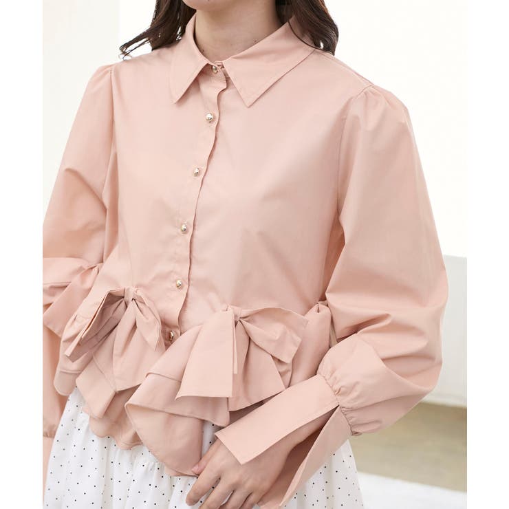 リボンフリルペプラムブラウス | MAJESTIC LEGON  | 詳細画像37 