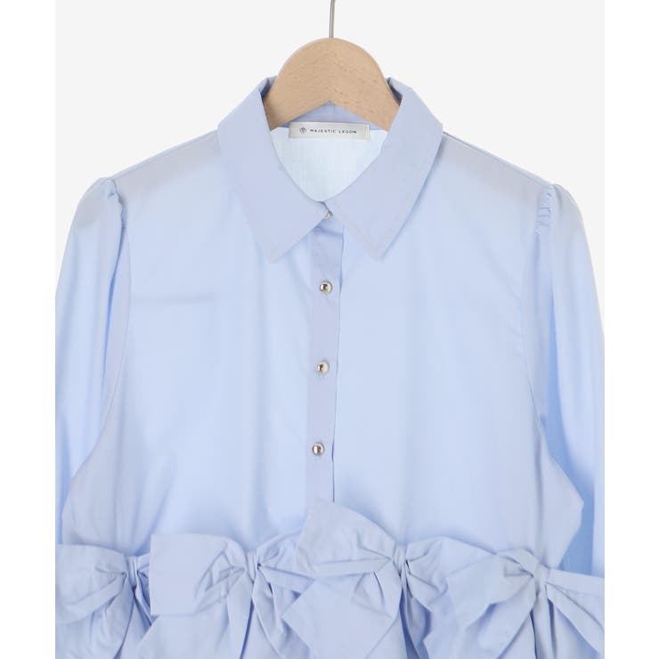 リボンフリルペプラムブラウス | MAJESTIC LEGON  | 詳細画像43 