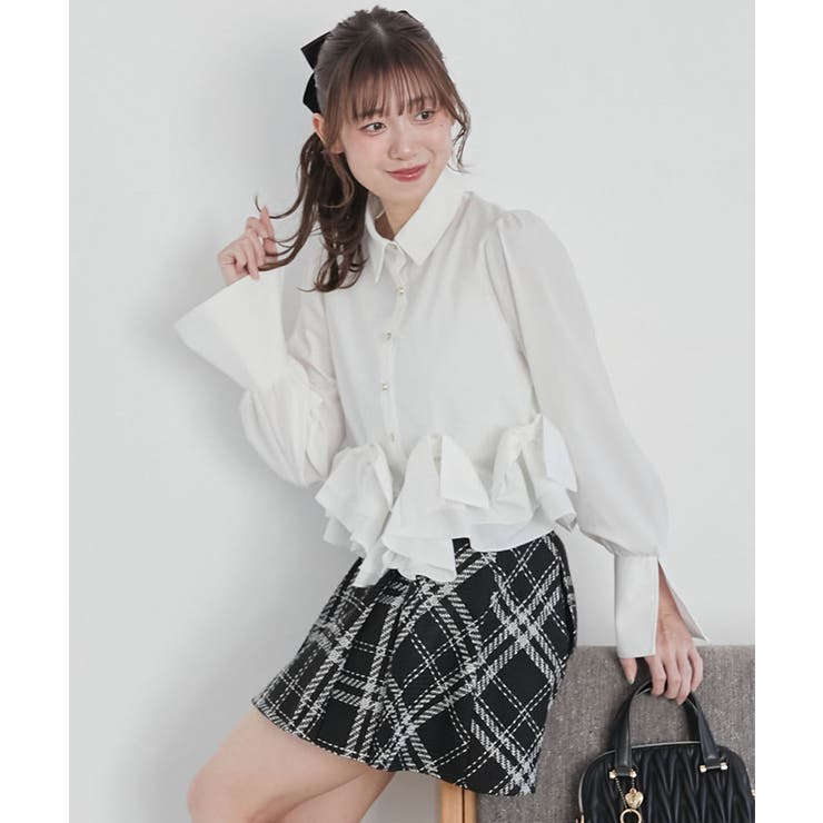 リボンフリルペプラムブラウス | MAJESTIC LEGON  | 詳細画像5 