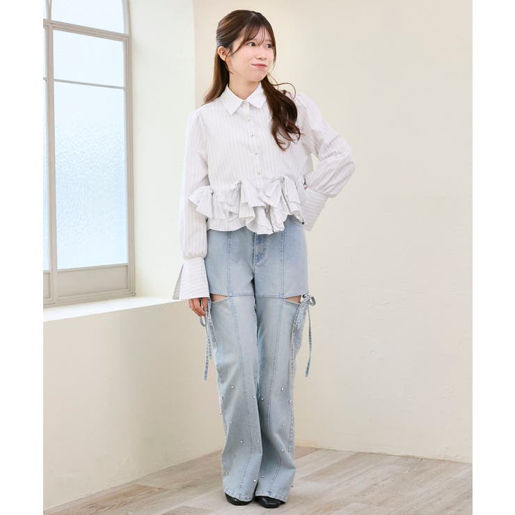 リボンフリルペプラムブラウス | MAJESTIC LEGON  | 詳細画像7 