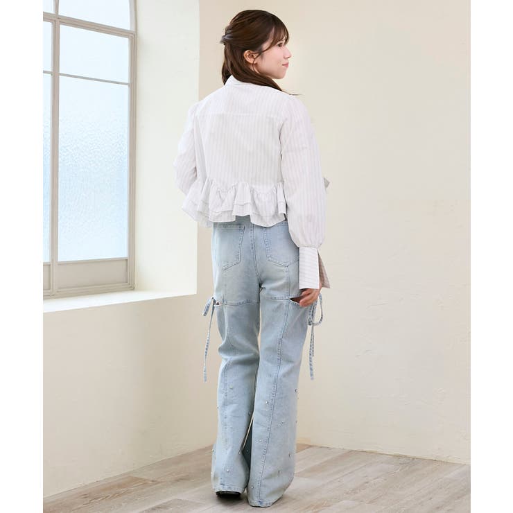 リボンフリルペプラムブラウス | MAJESTIC LEGON  | 詳細画像8 