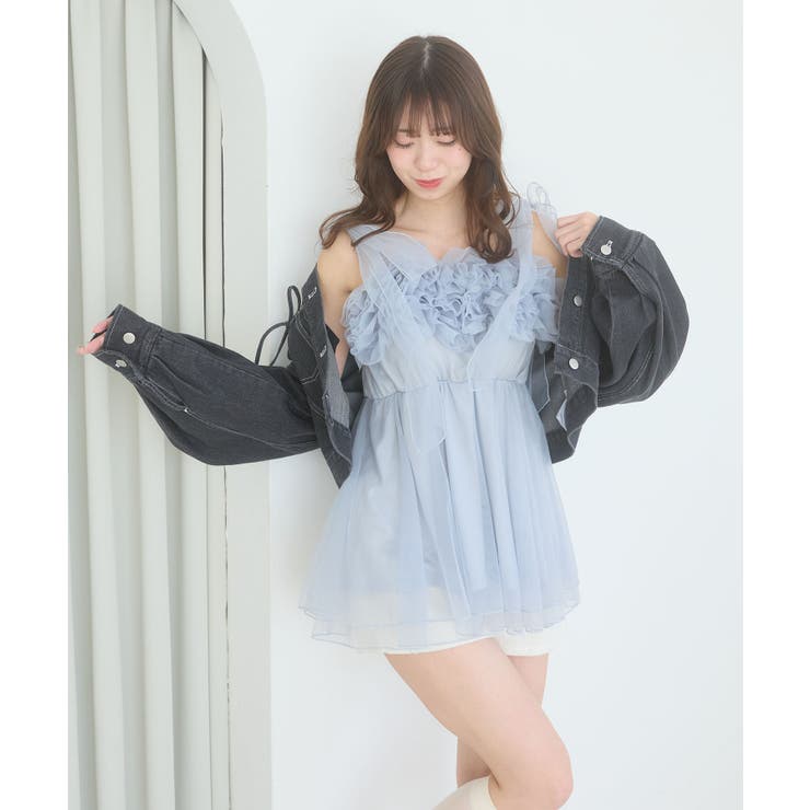 ショルダーリボンフリルビスチェ | MAJESTIC LEGON  | 詳細画像19 