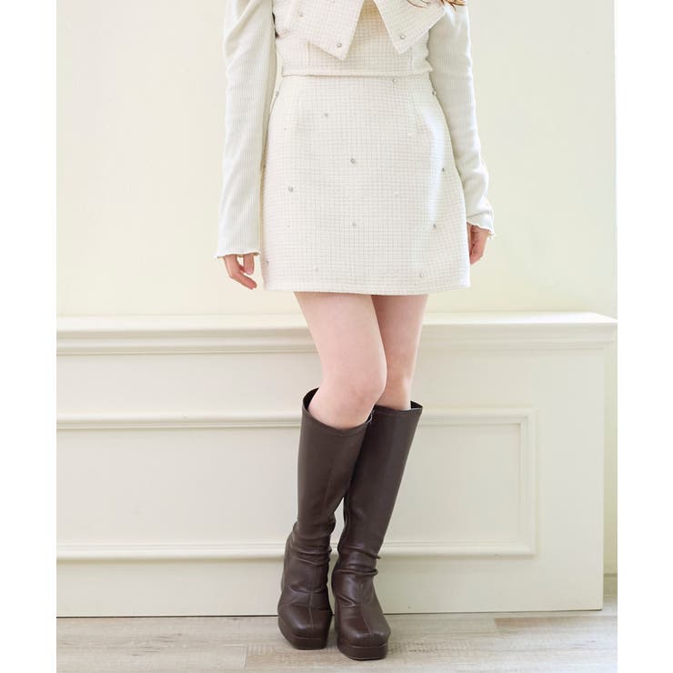 ビジュー付き台形ミニスカパン | MAJESTIC LEGON  | 詳細画像20 