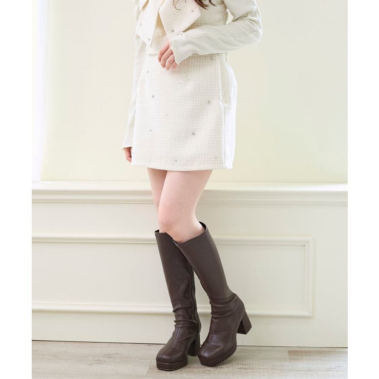 ビジュー付き台形ミニスカパン | MAJESTIC LEGON  | 詳細画像21 