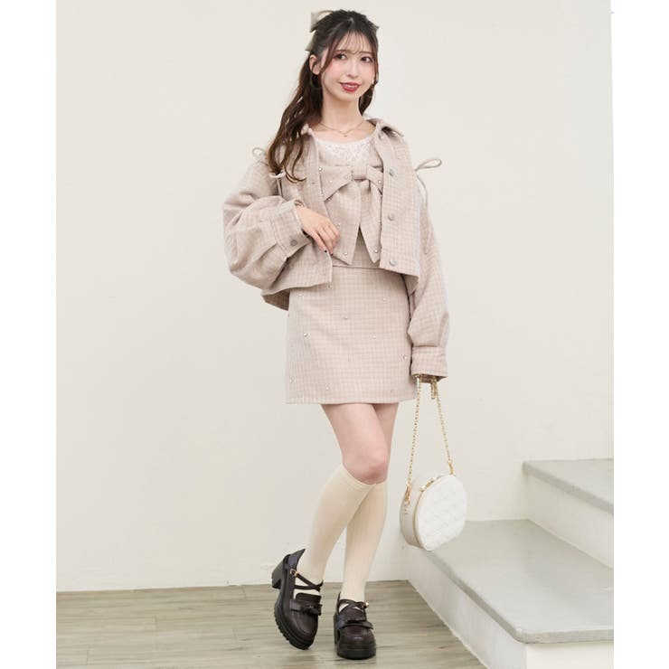 ビジュー付き台形ミニスカパン | MAJESTIC LEGON  | 詳細画像23 