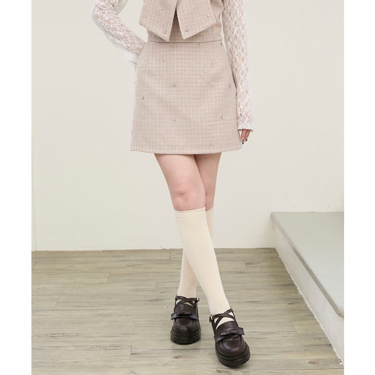 ビジュー付き台形ミニスカパン | MAJESTIC LEGON  | 詳細画像26 