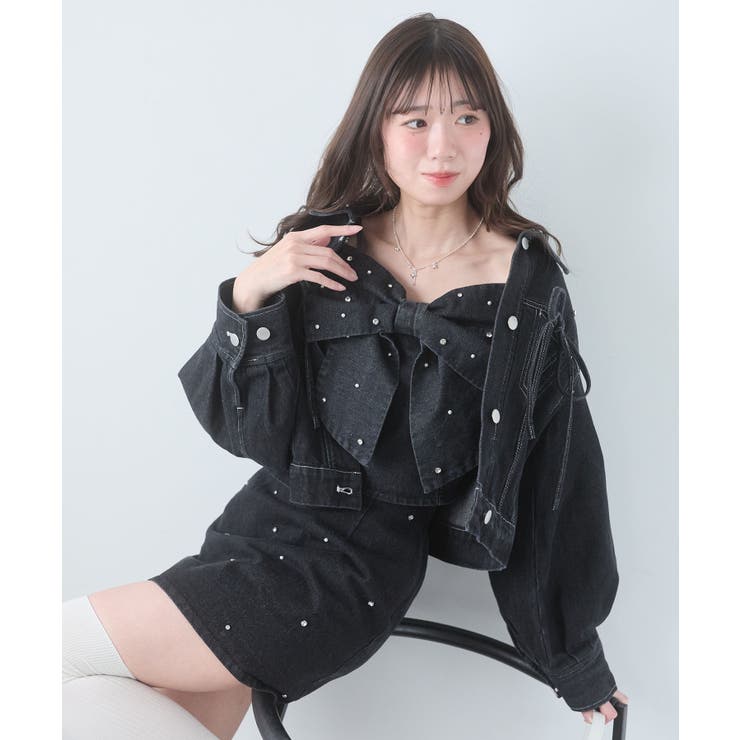 ビジュー付き台形ミニスカパン | MAJESTIC LEGON  | 詳細画像4 