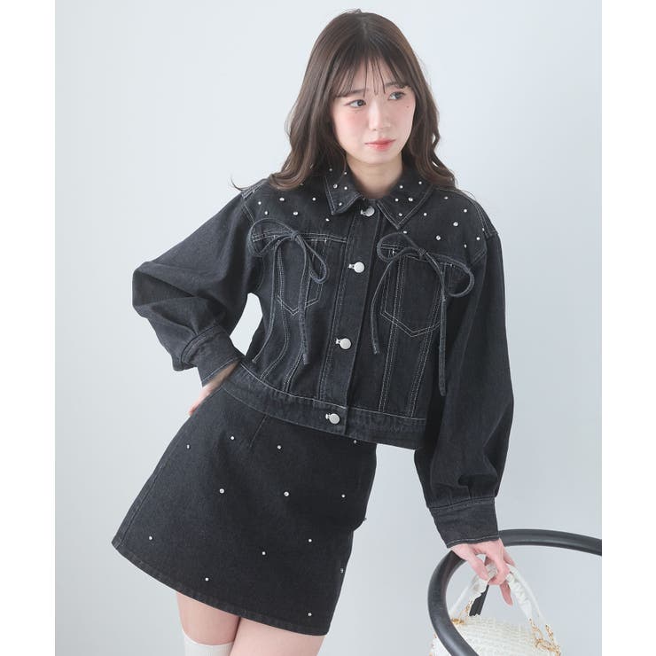 ビジュー付き台形ミニスカパン | MAJESTIC LEGON  | 詳細画像7 