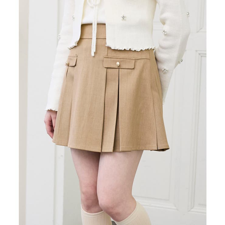 ゴールドボタンプリーツミニスカパン | MAJESTIC LEGON  | 詳細画像6 