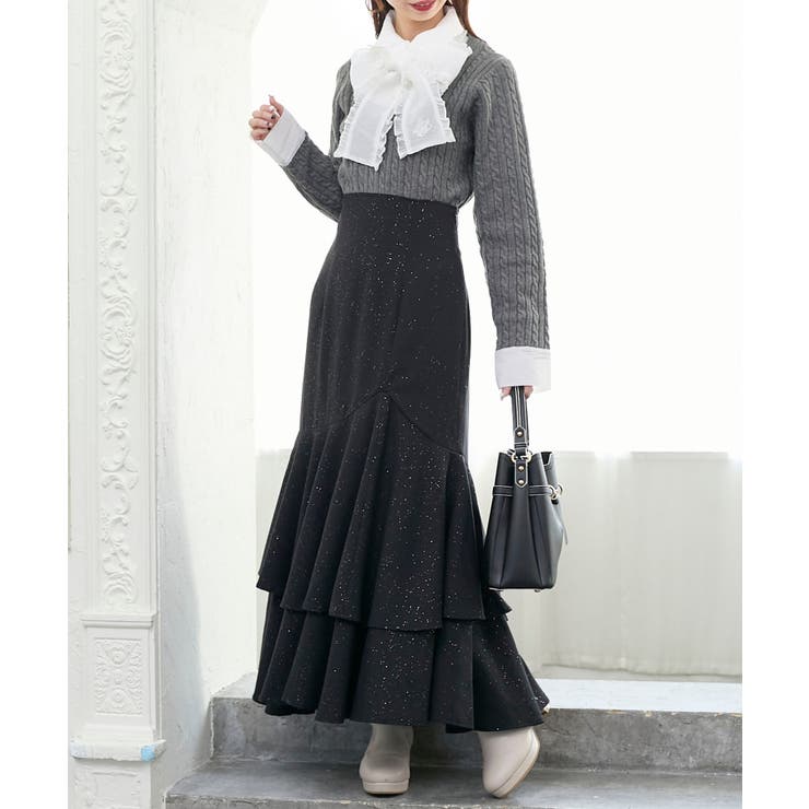 キラキラレースアップマーメイドスカート | MAJESTIC LEGON  | 詳細画像32 