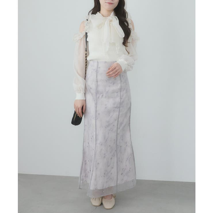 シアーレイヤードフラワースカート | MAJESTIC LEGON  | 詳細画像11 