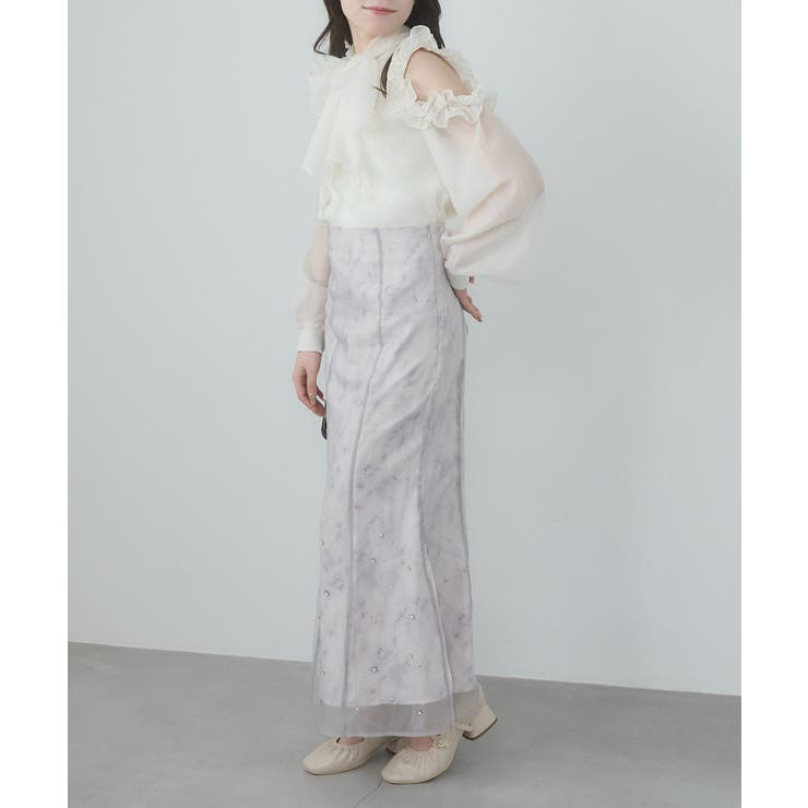 シアーレイヤードフラワースカート | MAJESTIC LEGON  | 詳細画像12 