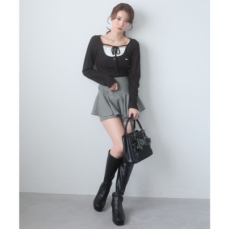 レイヤードライクフレアショートスカパン | MAJESTIC LEGON  | 詳細画像4 