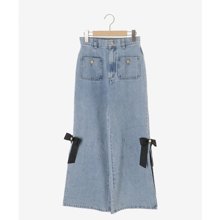 サイドリボンビジューデニムパンツ | MAJESTIC LEGON  | 詳細画像21 