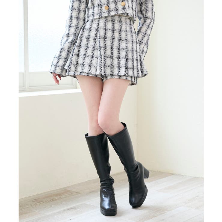 レイヤードデザインツイードスカパン | MAJESTIC LEGON  | 詳細画像18 