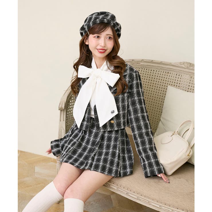 レイヤードデザインツイードスカパン | MAJESTIC LEGON  | 詳細画像2 