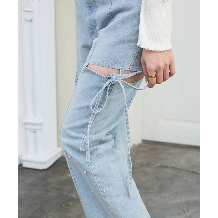 スリットビジューフレアデニムパンツ | MAJESTIC LEGON  | 詳細画像20 