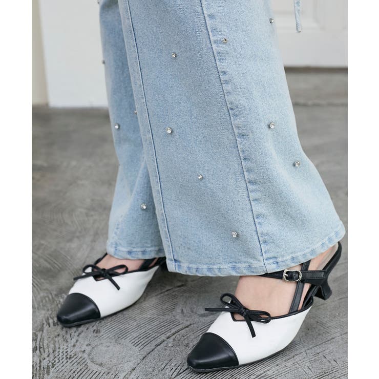 スリットビジューフレアデニムパンツ | MAJESTIC LEGON  | 詳細画像22 