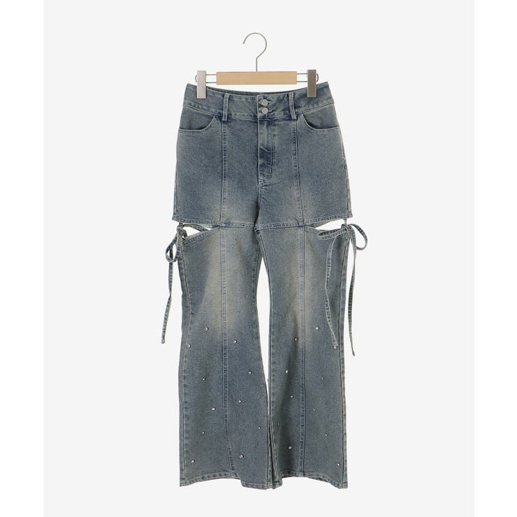 スリットビジューフレアデニムパンツ | MAJESTIC LEGON  | 詳細画像42 