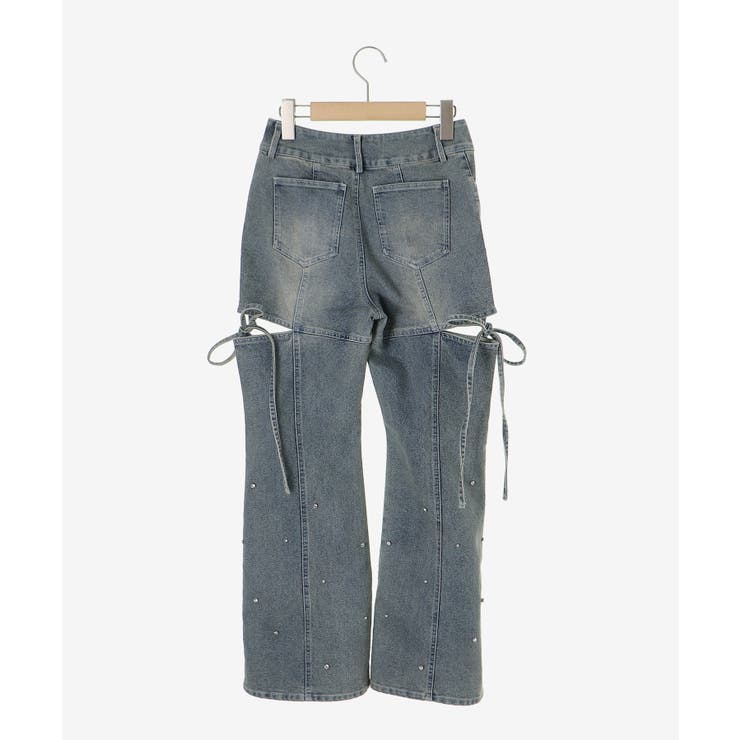 スリットビジューフレアデニムパンツ | MAJESTIC LEGON  | 詳細画像44 