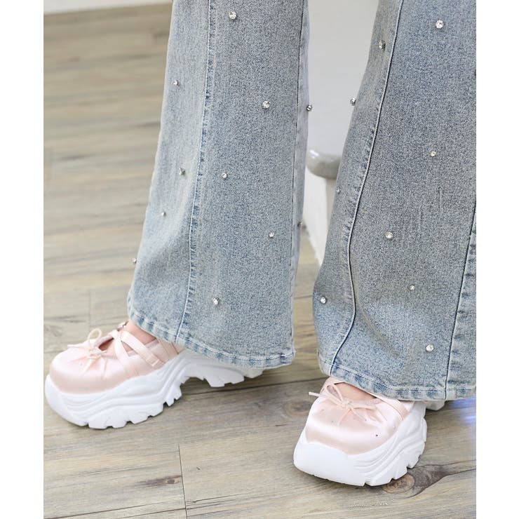 スリットビジューフレアデニムパンツ | MAJESTIC LEGON  | 詳細画像9 