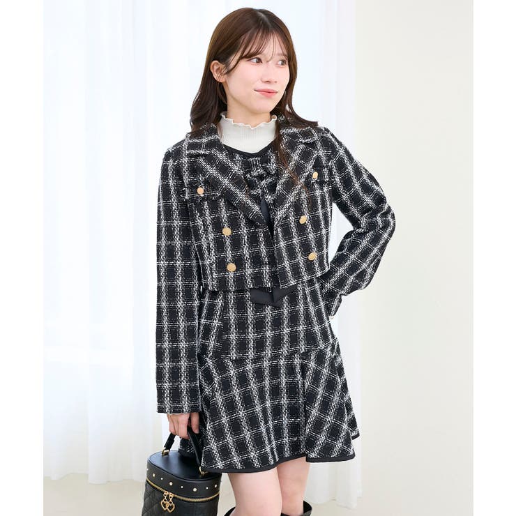 リボンブローチセットツイードワンピ | MAJESTIC LEGON  | 詳細画像15 