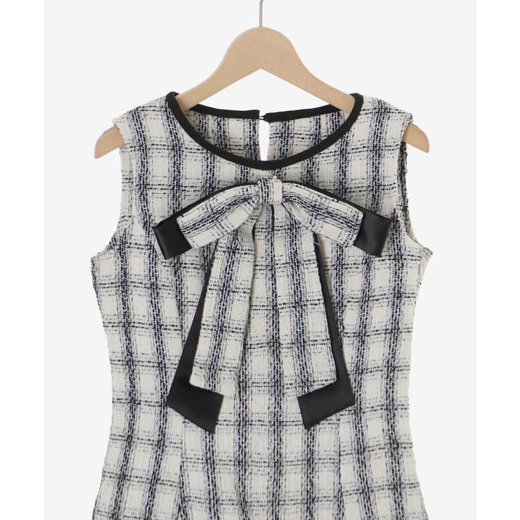 リボンブローチセットツイードワンピ | MAJESTIC LEGON  | 詳細画像25 