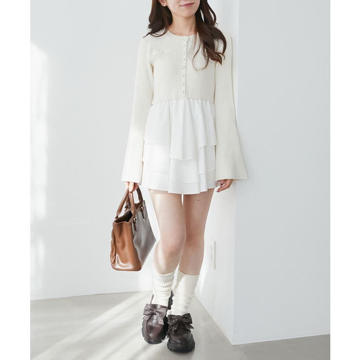 ニットドッキングティアードミニワンピ | MAJESTIC LEGON  | 詳細画像13 