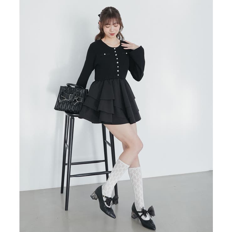 ニットドッキングティアードミニワンピ | MAJESTIC LEGON  | 詳細画像2 