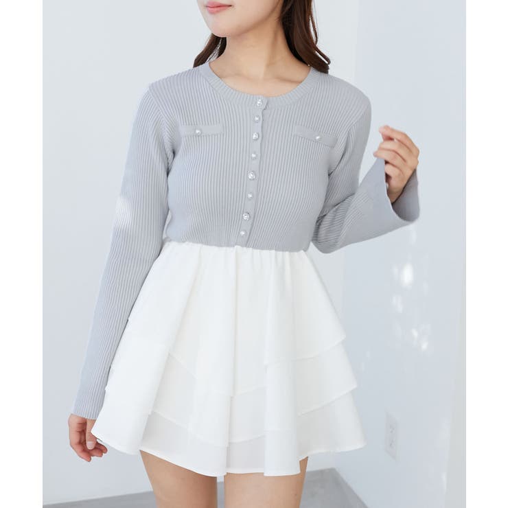 ニットドッキングティアードミニワンピ | MAJESTIC LEGON  | 詳細画像23 