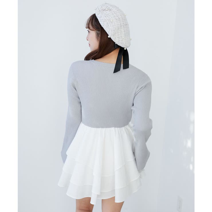 ニットドッキングティアードミニワンピ | MAJESTIC LEGON  | 詳細画像25 