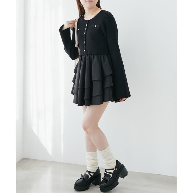 ニットドッキングティアードミニワンピ | MAJESTIC LEGON  | 詳細画像6 