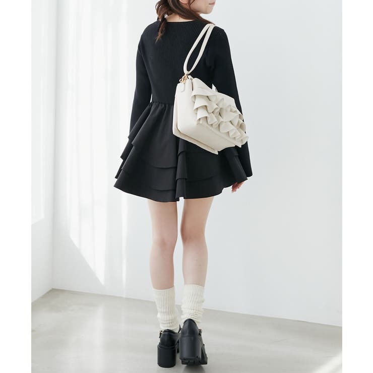 ニットドッキングティアードミニワンピ | MAJESTIC LEGON  | 詳細画像7 