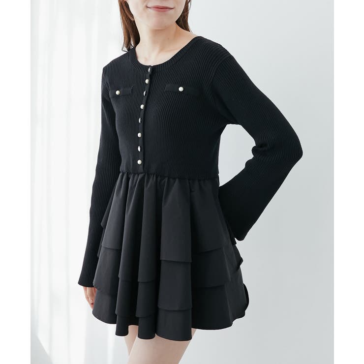 ニットドッキングティアードミニワンピ | MAJESTIC LEGON  | 詳細画像9 