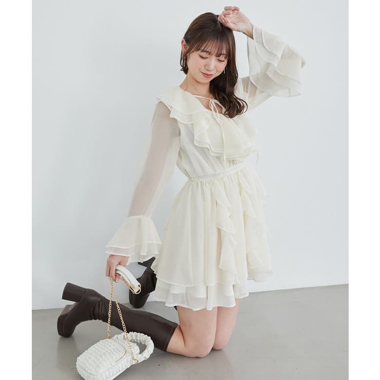 エアリーラッフルフリルミニワンピース | MAJESTIC LEGON  | 詳細画像3 