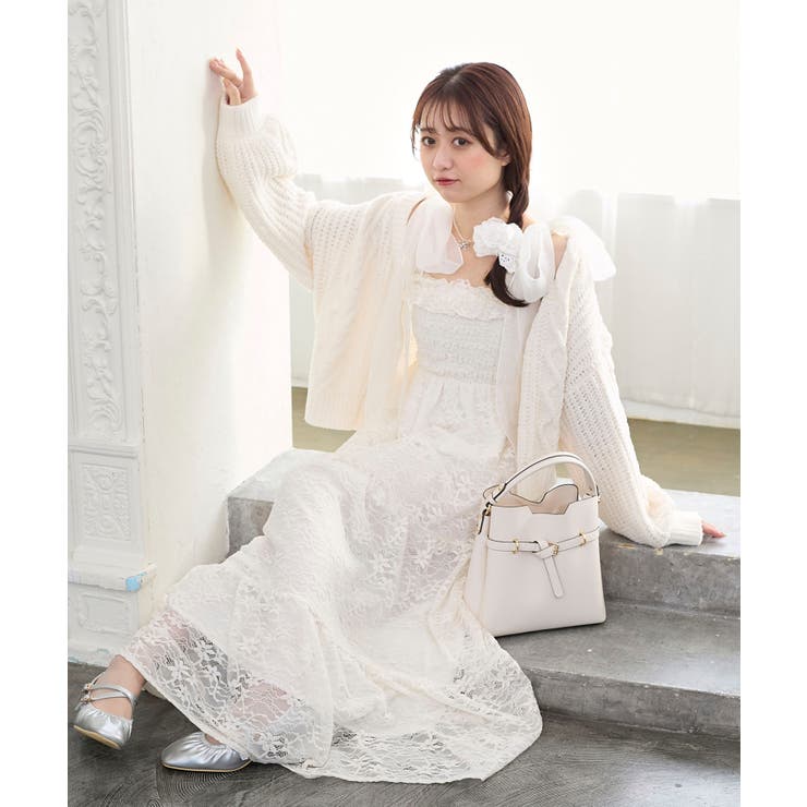 アイボリー | 2wayショルダーリボンキャミワンピ | MAJESTIC LEGON 