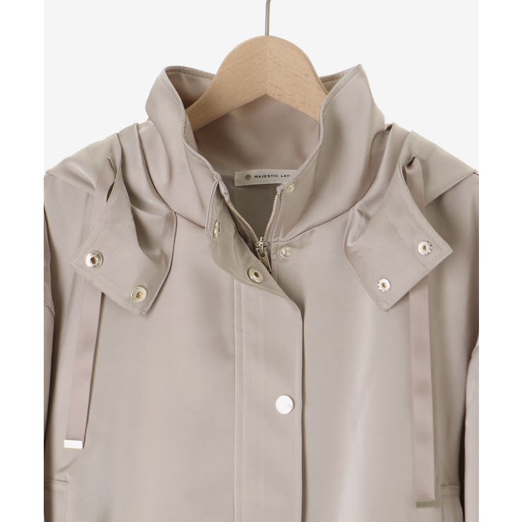 サテンショートフードブルゾン | MAJESTIC LEGON  | 詳細画像31 