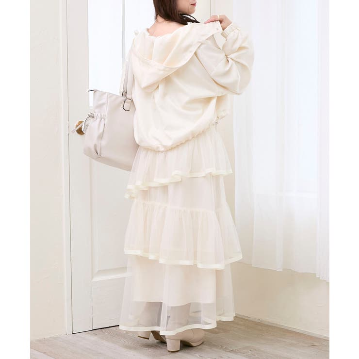 サテンショートフードブルゾン | MAJESTIC LEGON  | 詳細画像4 