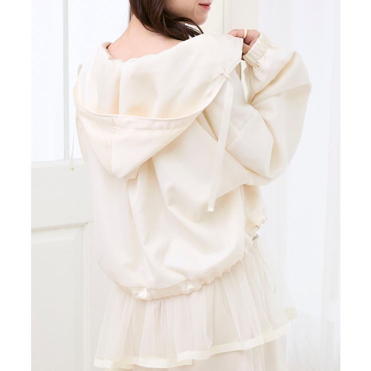 サテンショートフードブルゾン | MAJESTIC LEGON  | 詳細画像7 